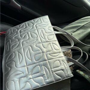 Telfar Silver Geometric Tote Bag
